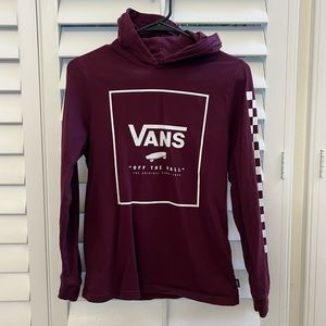 Vans youth long sleeve with hood size medium
